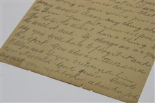 Ray Signed 1925 Handwritten Letter to Charles 'Chick' Evans Referencing Evans 'The Open' Travel Schedule