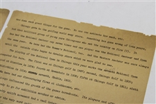 1928 US Open at Olympia Fields 'Chicago, The Golfing Center of the World' by USGA President Melvin A. Traylor Typed Welcome Letter