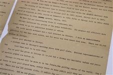 1928 US Open at Olympia Fields 'Chicago, The Golfing Center of the World' by USGA President Melvin A. Traylor Typed Welcome Letter