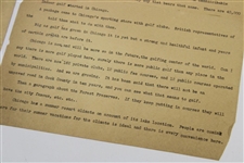 1928 US Open at Olympia Fields 'Chicago, The Golfing Center of the World' by USGA President Melvin A. Traylor Typed Welcome Letter