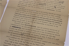 1922 'Western Golf Association' by A.R. Gates Typed Letter to Chick Evans - 'Don't Lose - We Have No Copies!'