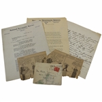Charles 'Chick' Evans Handwritten Letter with Two Comic Strips and National Newspaper Service Info.