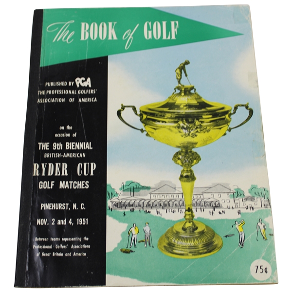 Team USA Signed 1951 Ryder Cup at Pinehurst Official Program JSA ALOA