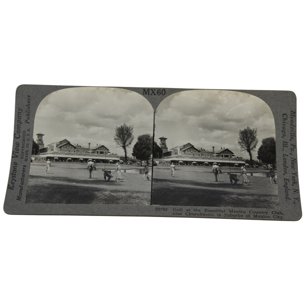 Golf at Mexico Country Club Keystone View Company Stereo View Card MX60