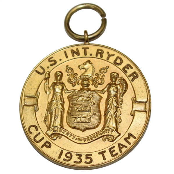 Horton Smiths 1935 US Ryder Cup Team Gold Medal