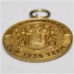 Horton Smith's 1935 US Ryder Cup Team Gold Medal