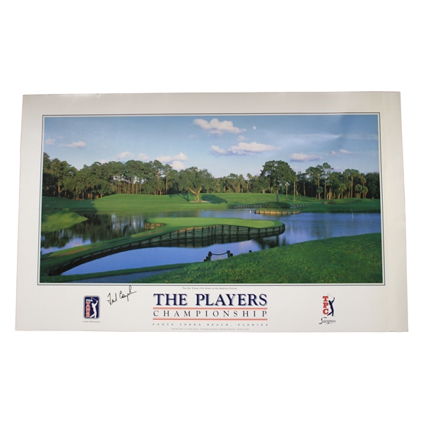 Fred Couples Signed The Players Championship 17th Green Poster JSA ALOA