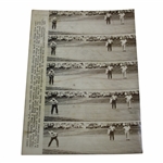 1967 AP Wire Photo Jack Nicklaus Holes 23- Foot Putt To Win Us Open