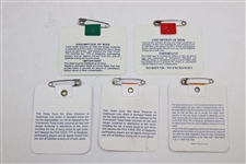 Five (5) Caddy Badges TPC 92, 95, 96, 97, & 99