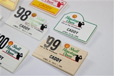 Seven (7) Caddy Badges Houston Open 92, 94, 95, 97, 98, 99, & 00