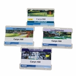 Four (4) Masters Tournament Clubhouse Badges 2007, 2012, 2014 & 2017 