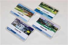 Four (4) Masters Tournament Clubhouse Badges 2007, 2012, 2014 & 2017 