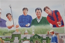 'Golf Foundation Images of Golf' Poster with Payne, Seve, Watson, Faldo, & others JSA ALOA