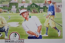 'Golf Foundation Images of Golf' Poster with Payne, Seve, Watson, Faldo, & others JSA ALOA