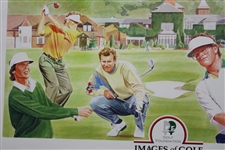 'Golf Foundation Images of Golf' Poster with Payne, Seve, Watson, Faldo, & others JSA ALOA