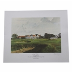 Nick Faldo Signed 'Muirfield Clubhouse' Kenneth Reed Poster JSA ALOA
