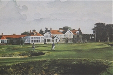 Nick Faldo Signed 'Muirfield Clubhouse' Kenneth Reed Poster JSA ALOA