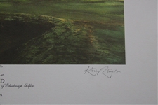 Nick Faldo Signed 'Muirfield Clubhouse' Kenneth Reed Poster JSA ALOA