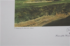 Nick Faldo Signed 'Muirfield Clubhouse' Kenneth Reed Poster JSA ALOA