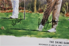 Couples, Watson, Pavin & Jacobsen Signed 1995 Ltd Ed The Skins Game Poster JSA ALOA