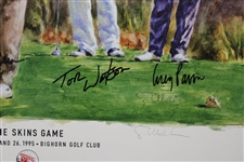 Couples, Watson, Pavin & Jacobsen Signed 1995 Ltd Ed The Skins Game Poster JSA ALOA