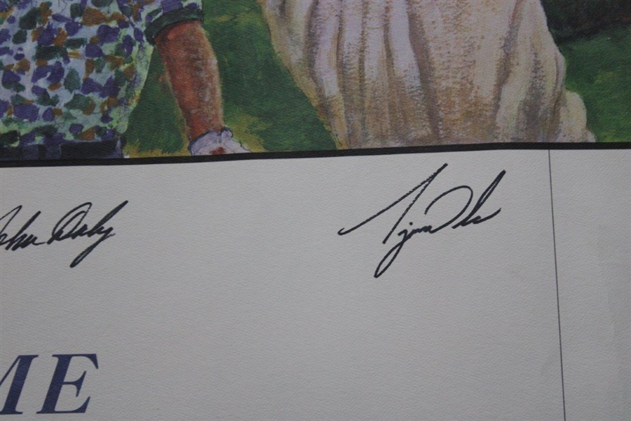 Tiger Woods, Daly, Watson & Couples Signed Ltd Ed 1996 The Skins Game Print JSA ALOA