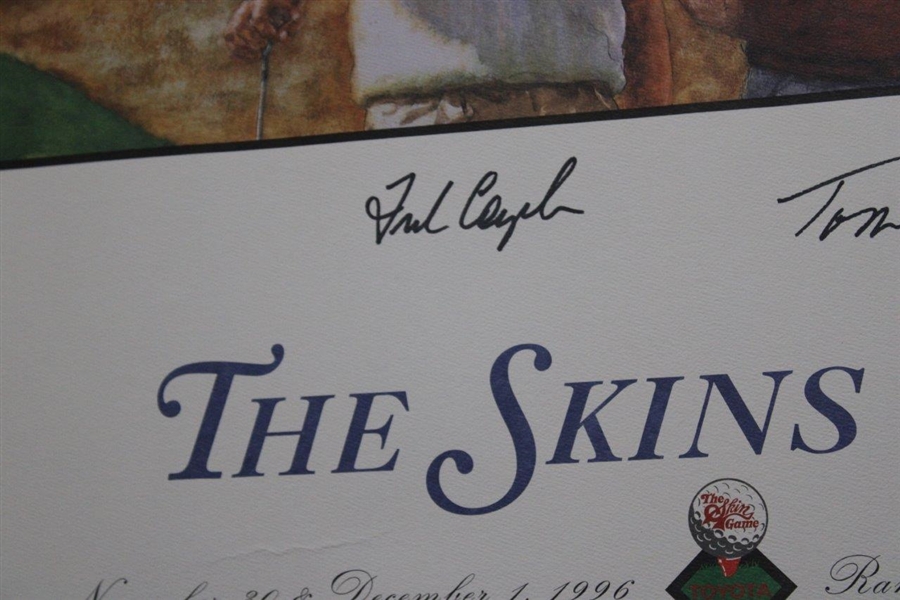 Tiger Woods, Daly, Watson & Couples Signed Ltd Ed 1996 The Skins Game Print JSA ALOA