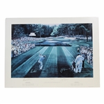 Jack Nicklaus & Arnold Palmer Signed Sunday In Augusta Poster - Matted JSA ALOA