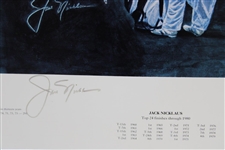 Jack Nicklaus & Arnold Palmer Signed Sunday In Augusta Poster - Matted JSA ALOA