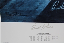 Jack Nicklaus & Arnold Palmer Signed Sunday In Augusta Poster - Matted JSA ALOA