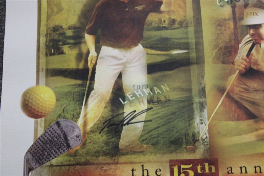 Tiger Woods, O'Meara, Lehman & Duval Signed 1997 The Skins Game Poster JSA ALOA