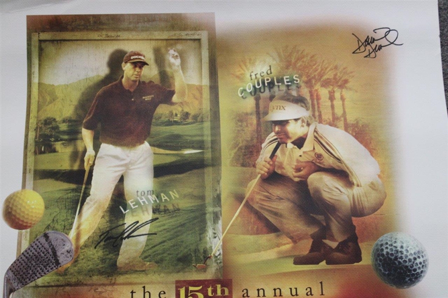 Tiger Woods, O'Meara, Lehman & Duval Signed 1997 The Skins Game Poster JSA ALOA
