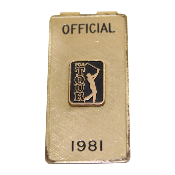 1981 Official PGA Tour Money Clip - 12kt Gold Filled