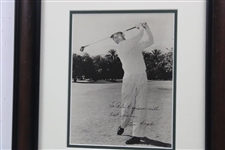 Ben Hogan Signed Framed Photo JSA ALOA