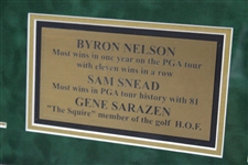 Byron Nelson, Gene Sarazen & Sam Snead Signed Augusta Scorecard w/Photo - Framed JSA FULL