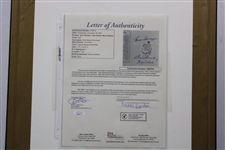 Byron Nelson, Gene Sarazen & Sam Snead Signed Augusta Scorecard w/Photo - Framed JSA FULL