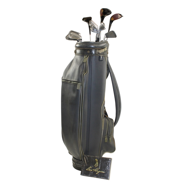 Ben Hogan 1973 Irons & Woods w/Wedge in Gray Hogan Bag w/Dozen Golf Balls