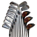 Ben Hogan '1973' Irons & Woods w/Wedge in Gray Hogan Bag w/Dozen Golf Balls