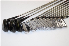 Ben Hogan '1973' Irons & Woods w/Wedge in Gray Hogan Bag w/Dozen Golf Balls