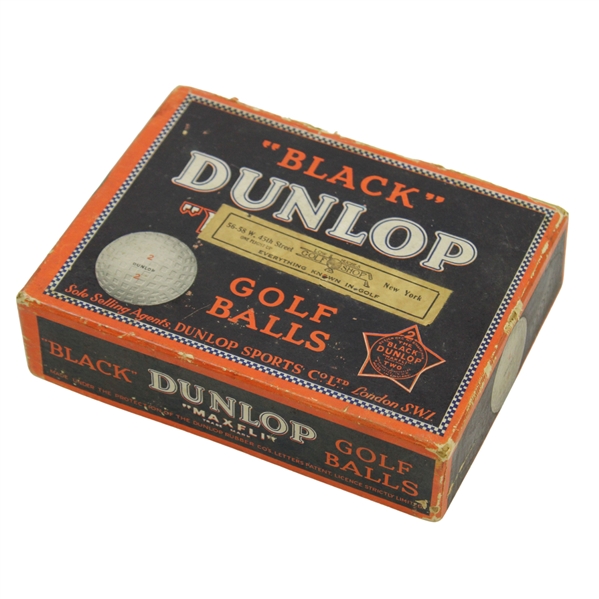 Vintage Dunlop Black Maxfli Golf Ball Box