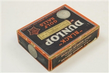 Vintage Dunlop Black Maxfli Golf Ball Box