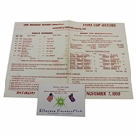 1959 Ryder Cup at Eldorado CC Weekend Booklet with Scorecard