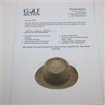 Sam Snead's Personal Churchill Ltd. Cocoanut Straw Long Oval Hat - Sam Snead Collection