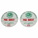 Sam Sneads 1972 PGA Championship at Oakland Hills Country Club PGA Guest Badges