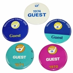 Sam Sneads Westchester Golf Classic Guest Badges - 1968, 1969, 1971, 1972 & 1974