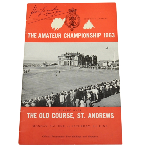 1963 British Amateur Championship at St. Andrews Official Program - Michael Lunt Winner