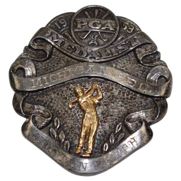 Horton Smiths 1953 PGA Michigan Sectional Medalist Sterling Silver 10K Medal