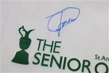 Miguel Jimenez Signed 2018 The Senior OPEN at St. Andrews Course Flag JSA ALOA