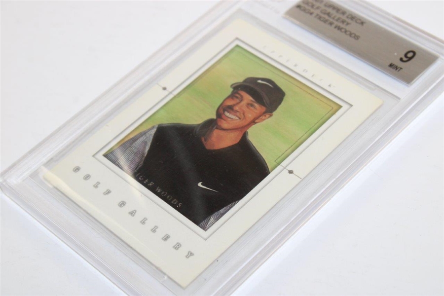 Tiger Woods 2001 UD Golf Gallery Card #GG4 BECKETT #0001288236 9 MINT