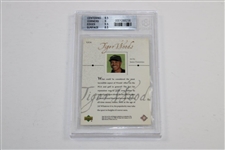 Tiger Woods 2001 UD Golf Gallery Card #GG4 BECKETT #0001288236 9 MINT